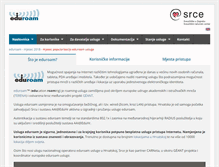 Tablet Screenshot of eduroam.hr