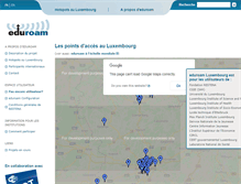 Tablet Screenshot of eduroam.lu